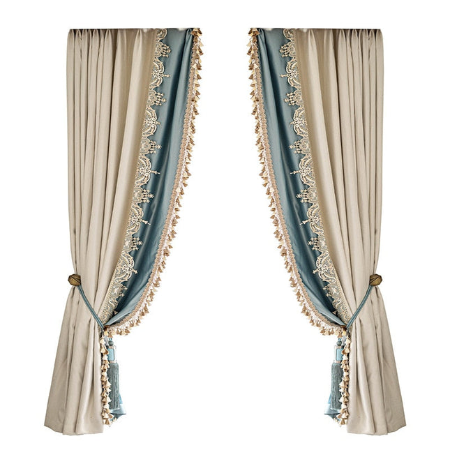 Cortina Opaca Clásica con Pasamanería