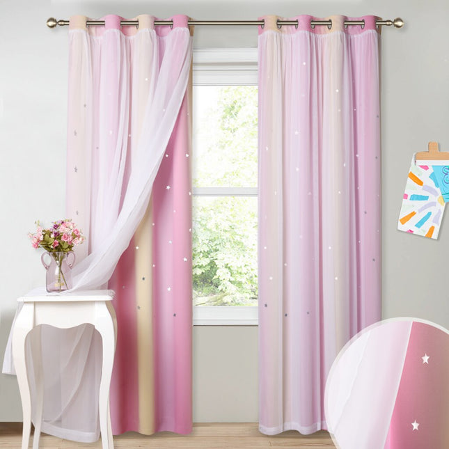 Visillo de exterior con pequeñas estrellas