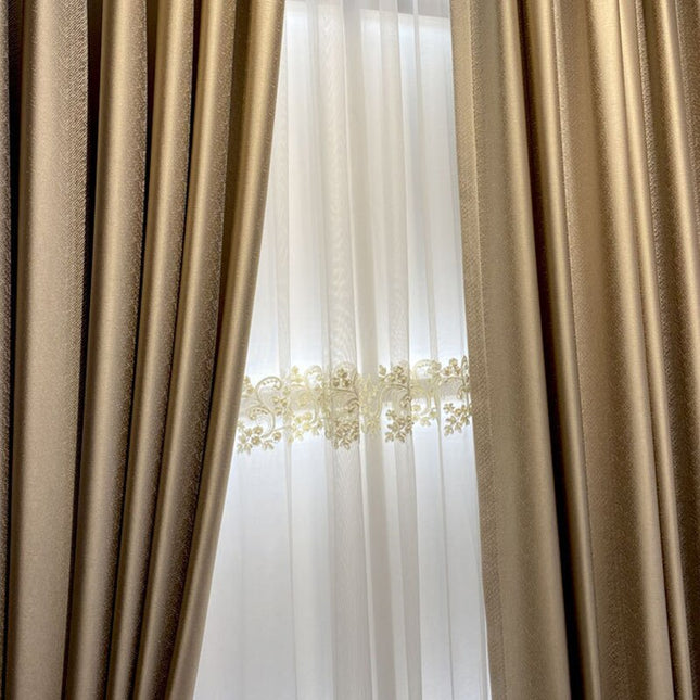 Cortina Opaca Decorativa con Hilo Brillante