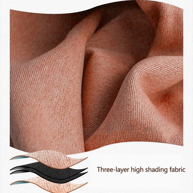 Cortina adhesiva con velcro color melocotón