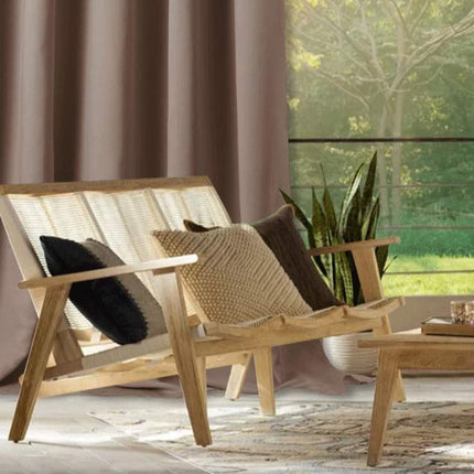 Cortina exterior para terraza con ojales