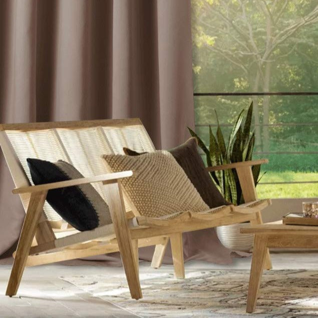 Cortina exterior para terraza con ojales