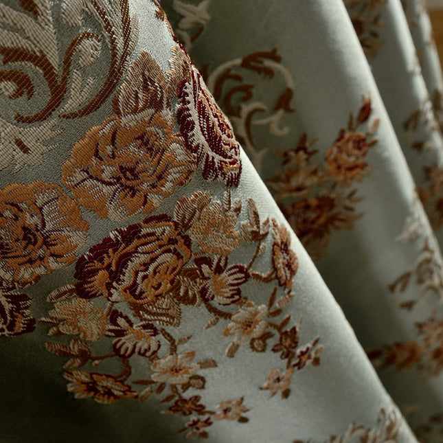 Cortina Opaca Jacquard Floral Clásica
