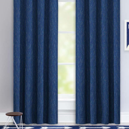 Cortina de tela efecto lino para salón