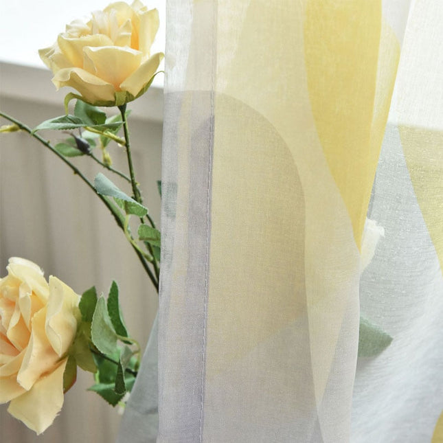 Visillo moderno con estampado geométrico abstracto