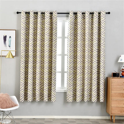 Cortina moderna con estampado de chevron