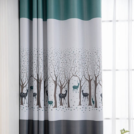 Cortina infantil con diseño de ciervos