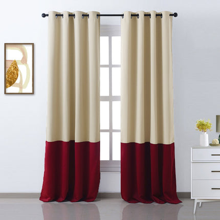 Cortina opaca bicolor para salón moderno