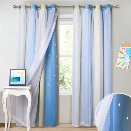 Visillo de exterior con pequeñas estrellas