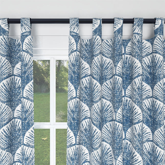 Cortina de salón con estampado conchas