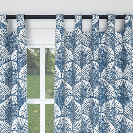 Cortina de salón con estampado conchas