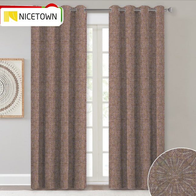 Cortina opaca con estampado mandala