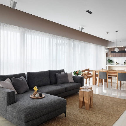 Visillo blanco básico para barra simple