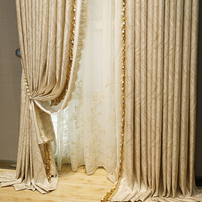 Cortina opaca de lujo para salón