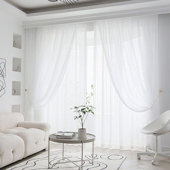 Visillo Blanco para Salón Moderno
