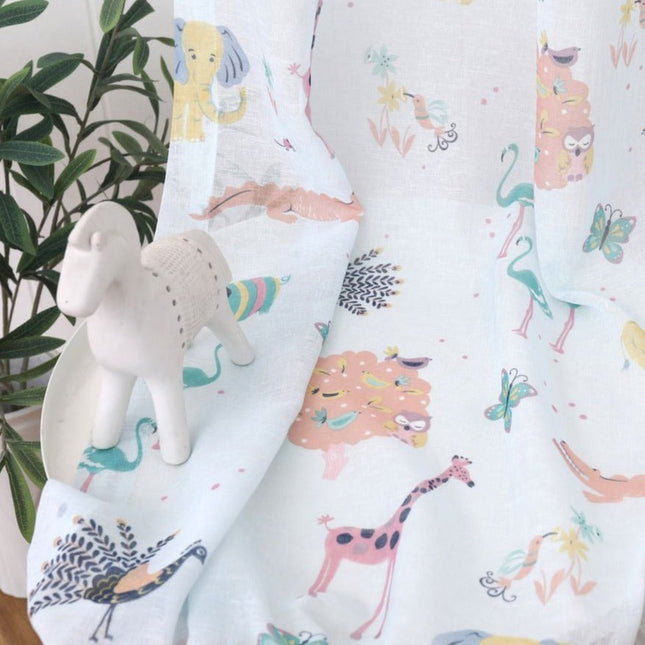 Visillo infantil con estampado de búhos