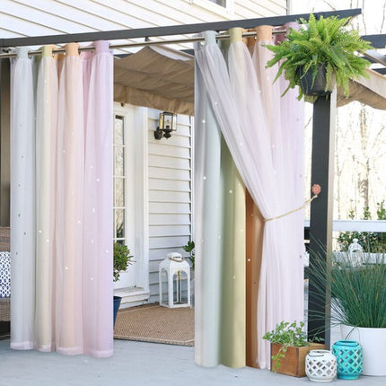 Visillo de exterior con pequeñas estrellas