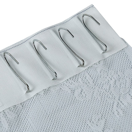 Visillo de encaje floral borde ondulado