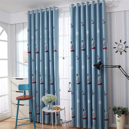 Cortina Opaca Infantil con Motivos Marineros