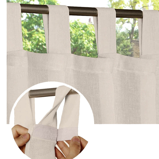 Cortina de lino para porche exterior