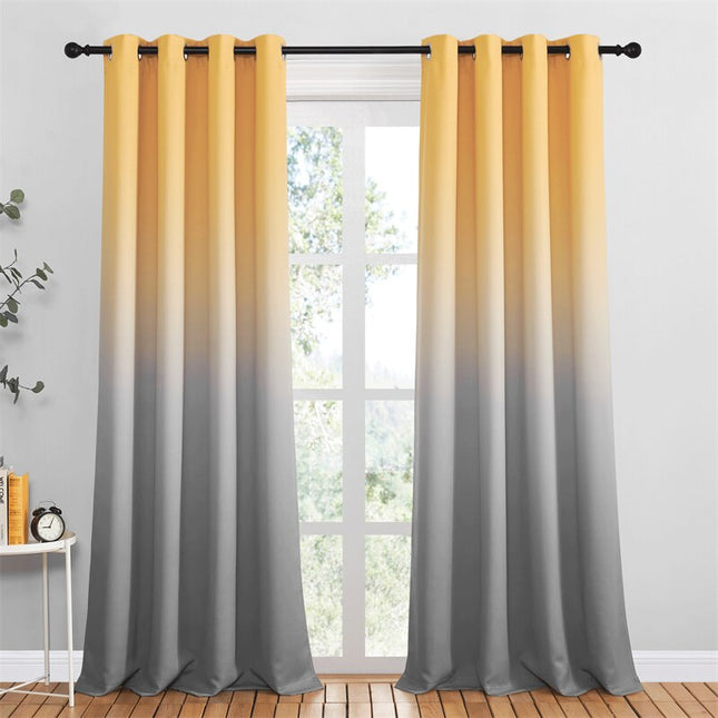 Cortina blackout degradada para dormitorio