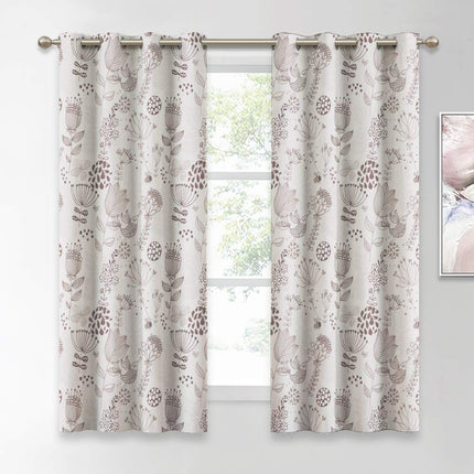 Cortina con estampado floral para salón