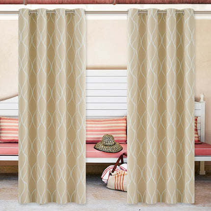 Cortina exterior con estampado de ondas