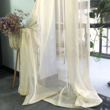 Visillo brillante con efecto hilo metalizado