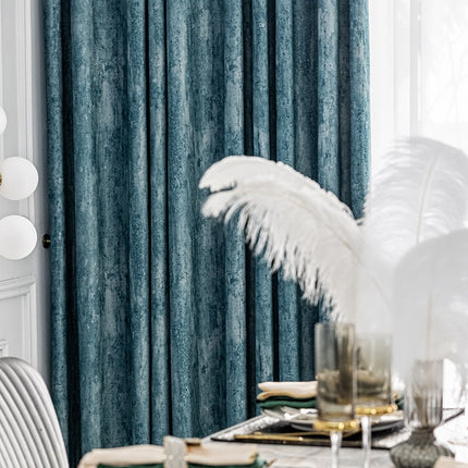 Cortina opaca de chenilla para salón