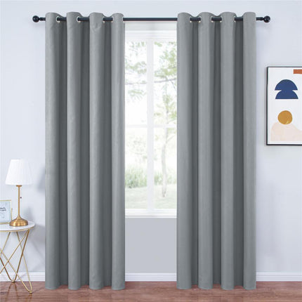 Cortina Opaca Lisa para Salón Gris