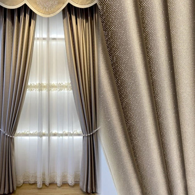 Cortina Opaca Decorativa con Hilo Brillante