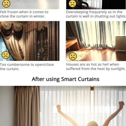 Riel para cortina eléctrico inteligente