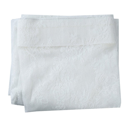 Visillo de encaje floral borde ondulado