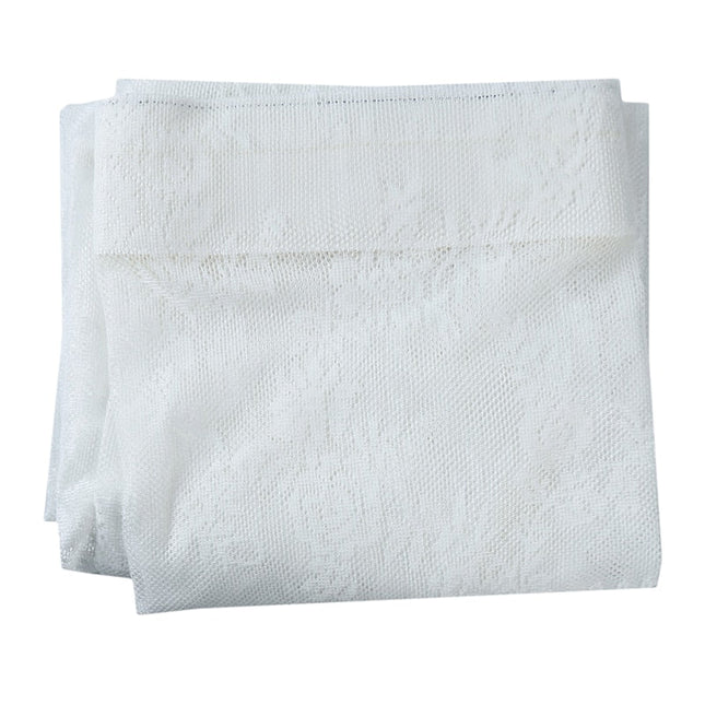 Visillo de encaje floral borde ondulado