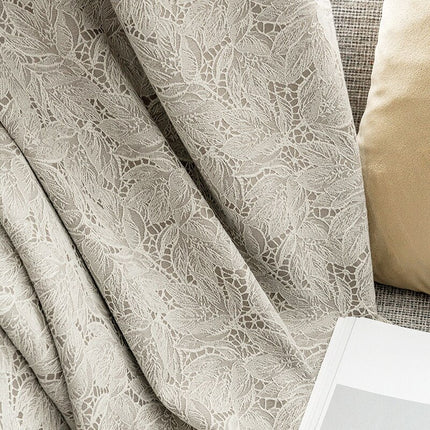 Cortina opaca texturizada blanco crema