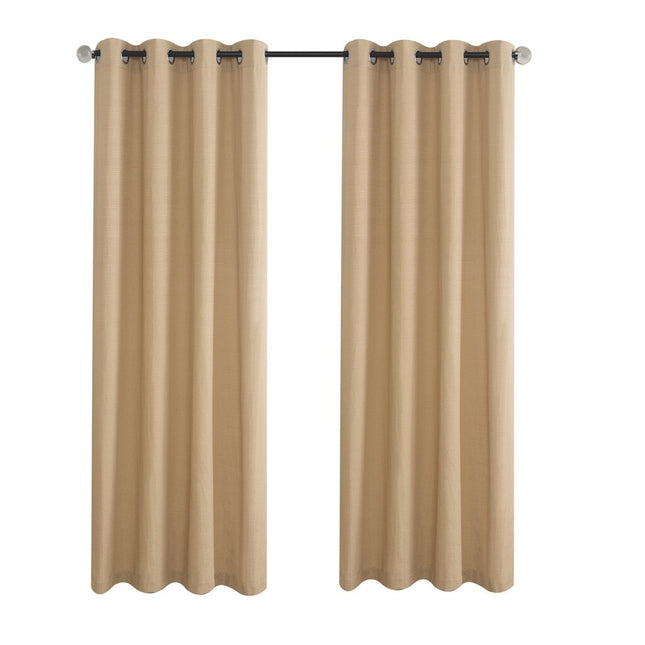 Cortina texturizada de salón con ojales