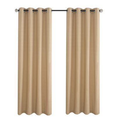 Cortina texturizada de salón con ojales