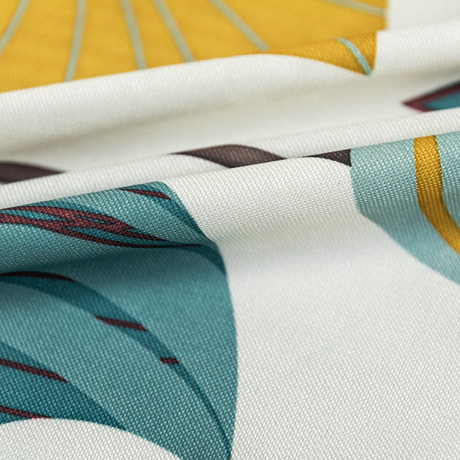 Cortina con Estampado de Hojas Nórdico