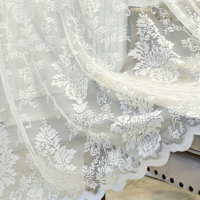 Visillo de Encaje con Flores