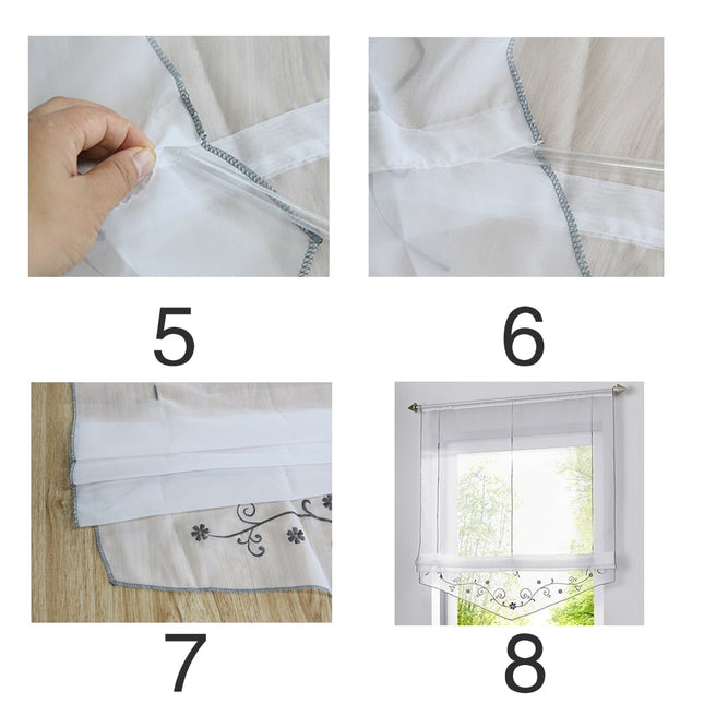 Estor visillo para ventana de cocina