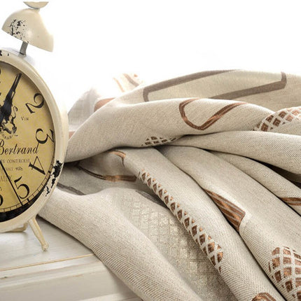 Cortina de salón con estampado moderno