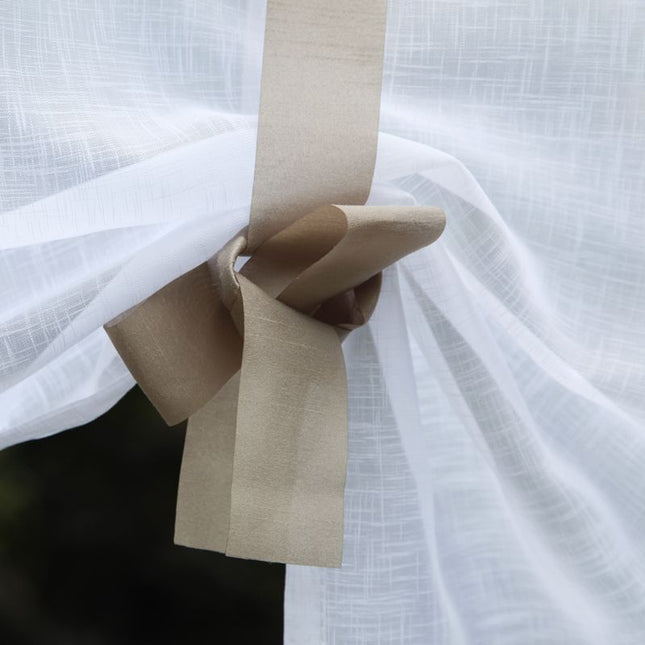 Visillo tipo estor ajustable con lazos