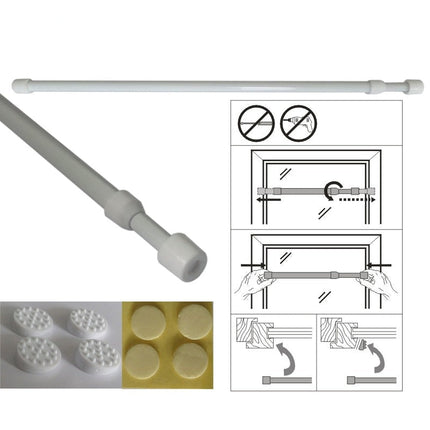 Barra de cortina extensible sin taladrar