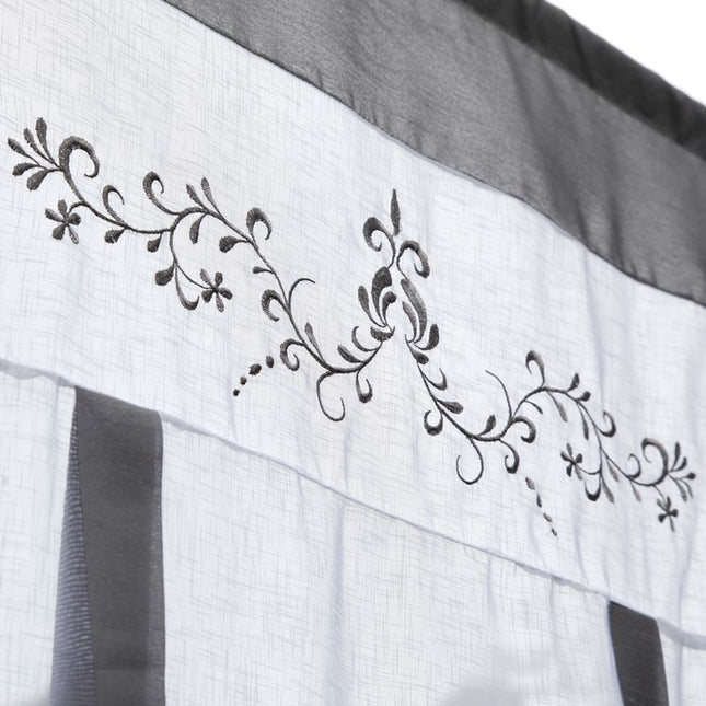 Visillo tipo estor ajustable con lazos