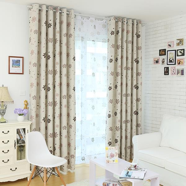 Cortina Opaca Infantil con Flores Modernas