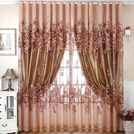 Visillo Floral Rosa para Dormitorio
