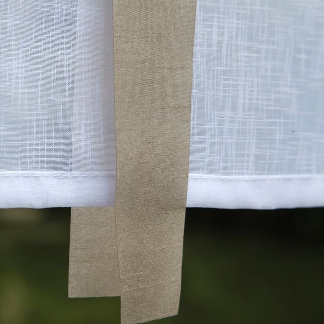 Visillo tipo estor ajustable con lazos