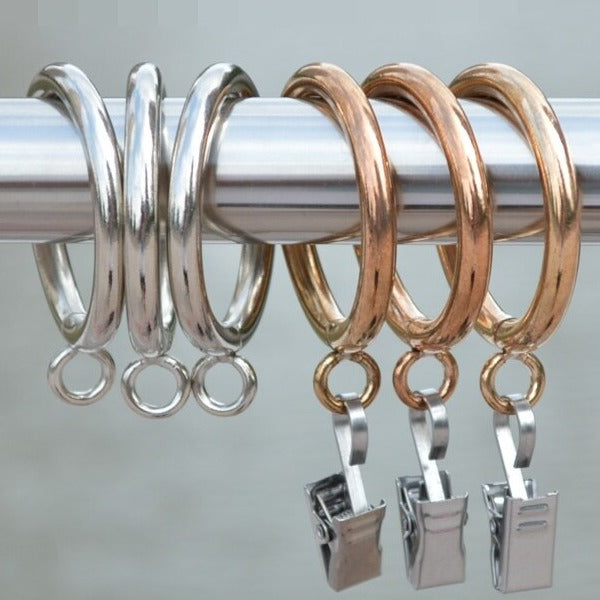 Anillas metálicas para barra de cortina