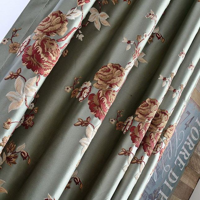 Cortina Opaca con Estampado Floral Vintage