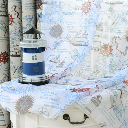 Visillo infantil con estampado marinero